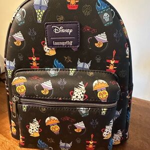 Disney Loungefly Mini Backpack with Colorful Villains Icons